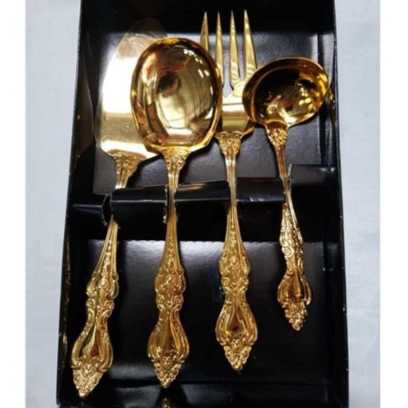 Vintage Royal Sealy Gold Plated 4 pc Hostess Set - Picture 12 of 15